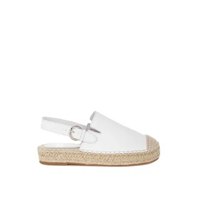 Rag & Co Women's Azula Genuine Leather Espadrilles Sandals In White
