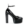 Rag & Co Babe Heaven Patent Pu Maryjane Sandals In Black In Black