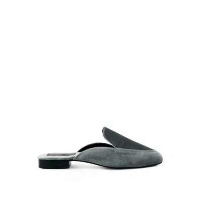 Rag & Co Women's Batiste Grey Velvet Handcrafted Mules