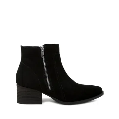 Rag & Co Women's Bauena Black Ankle Boots With Zip Closure