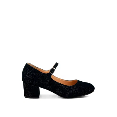 Rag & Co Women's Bettola Shimmer Suede Mary Jane Sandals In Black