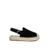 Rag & Co Women's Affie Genuine Suede Slingback Strap Espadrilles In Black In Black
