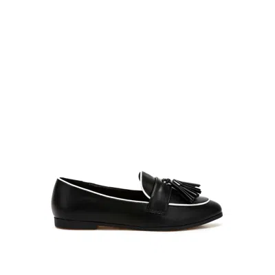 Rag & Co Women's Black Mythos Dual Tone Tassel Loafers