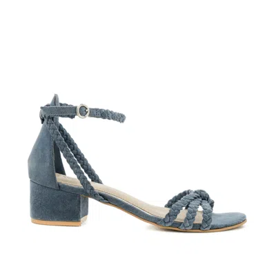 Rag & Co Women's Blue Nicola Denim Block Heel Sandal