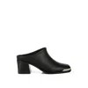 Rag & Co Women's Bottani Genuine Leather Slip-on Mules In Black In Black