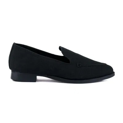 Rag & Co Women's Bougie Black Organic Canvas Loafers By