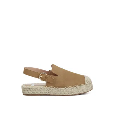 Rag & Co Women's Brown Affie Genuine Suede Slingback Strap Espadrilles In Tan By  In Multi
