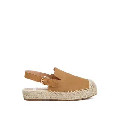 Rag & Co Women's Brown Affie Genuine Suede Slingback Strap Espadrilles In Tan