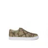 Rag & Co Women's Brown Ashford Snake Print Handcrafted Sneakers By  In Animal Print