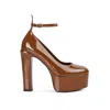 Rag & Co Women's Brown Babe Heaven Patent Pu Maryjane Sandals In Tan In Brown