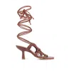 Rag & Co Women's Brown Beroe Mocca Braided Handcrafted Lace Up Sandal In Brown