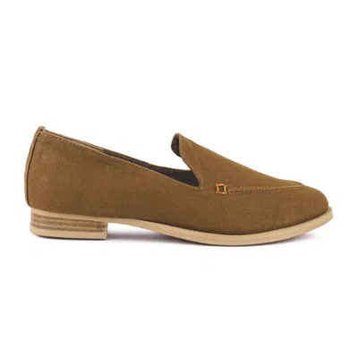 Rag & Co Women's Brown Bougie Tan Organic Canvas Loafers By