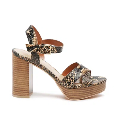 Rag & Co Chypre Platform Sandal In Brown