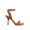 Rag & Co Women's Brown Daenerys Mocca Mid Heeled Sandals In Brown