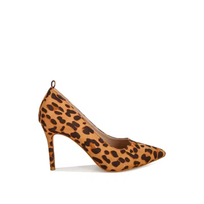 Rag & Co Women's Brown Dittany Ankle Strap Stiletto Heel Pumps In Leopard By  In Multi