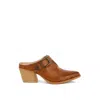 Rag & Co Holler Carved Buckle Mule In Brown