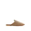 Rag & Co Women's Brown Lia Handcrafted Canvas Mules In Camel By  In Brown