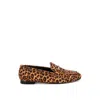 Rag & Co Women's Brown Meopa Horsebit & Studs Metallic Leopard Print Loafers In Brown