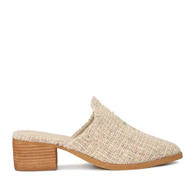 Rag & Co Women's Brown Palma Natural Stacked Heel Mules