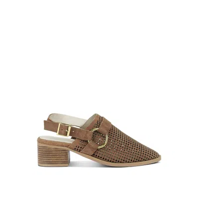 Rag & Co Women's Brown Rosalie Block Heeled Sandal In Tan By