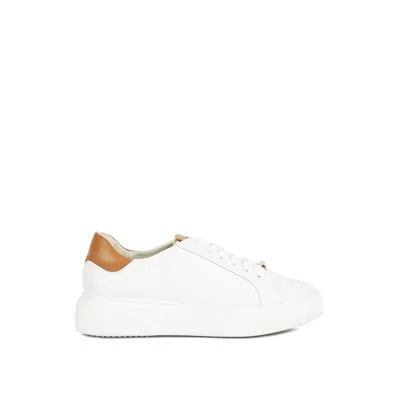 Rag & Co Women's Brown Schick  Lace Up Leather Sneakers In Tan By