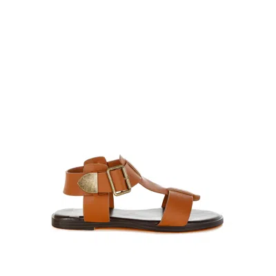 Rag & Co Women's Brown Shayla Gladiator Flat Sandals In Tan