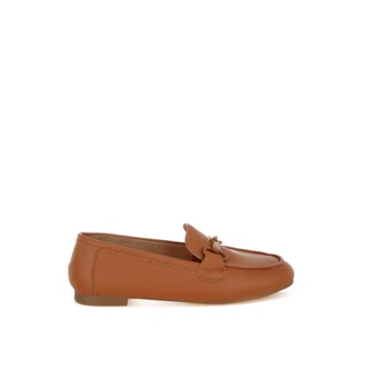 Rag & Co Women's Brown Taranis Monochromatic Horsebit Loafers In Tan By