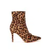 Rag & Co Women's Brown Vilda Leopard Print Stiletto Boots In Multi