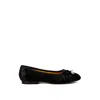 Rag & Co Women's Buckrose Velvet Bow Ballerinas In Black By  In Multi
