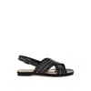 Rag & Co Women's Calluna Stud Embellished Buckled Flats In Black In Black