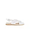 Rag & Co Women's Calluna Stud Embellished Buckled Flats In White In White