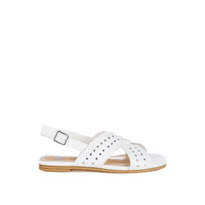 Rag & Co Women's Calluna Stud Embellished Buckled Flats In White