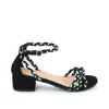 Rag & Co Candance Black Block Heel Sandal In Black