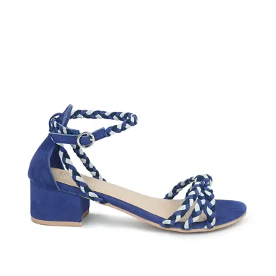Rag & Co Women's Candance Blue Block Heel Sandal