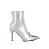 Rag & Co Women's Capper Bow Detail Metallic High Ankle Boots In Silver By  In Silver