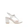 Rag & Co Women's Chan Metallic Studded Statement Heels In Silver In Silver