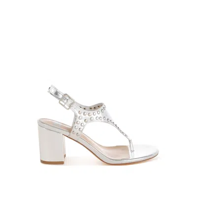 Rag & Co Women's Chan Metallic Studded Statement Heels In Silver
