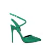 Rag & Co Charmer Rhinestone Stiletto Pump In Green