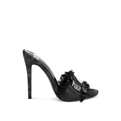 Rag & Co Women's Claudia Distressed Denim Stiletto Sandals In Black By