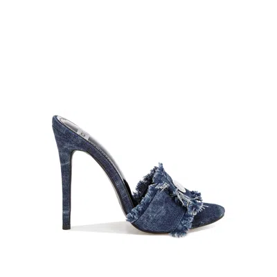 Rag & Co Women's Claudia Distressed Denim Stiletto Sandals In Blue By