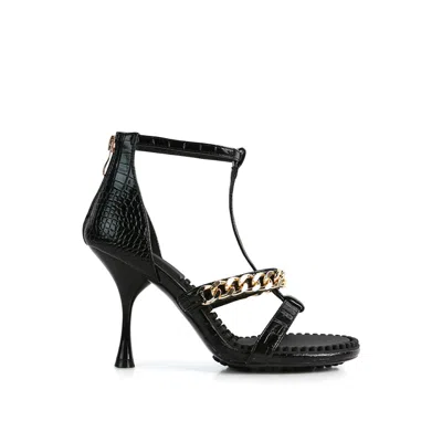 Rag & Co Women's Dakota Metal Chain Embellishment Sandals In Black By