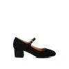 Rag & Co Women's Dallin Suede Block Heel Mary Janes In Black In Black