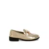 Rag & Co Women's Dendron Diamante Horsebit Metallic Loafers In Gold