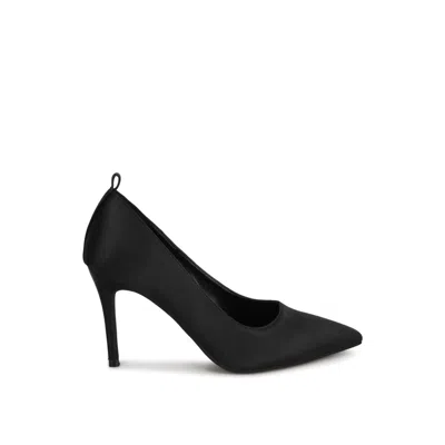Rag & Co Women's Dittany Ankle Strap Stiletto Heel Pumps In Black Satin By