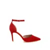 Rag & Co Women's Dolona Microfiber Stiletto Heel Sandals In Red In Red