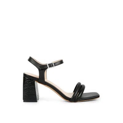 Rag & Co Women's Edyta Ankle Strap Block Heel Sandals In Black By