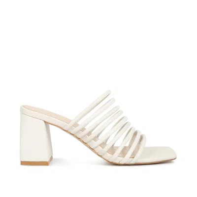 Rag & Co Women's Fairleigh Off White Strappy Slip On Sandals In Off White By