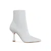 Rag & Co Women's Farnak Pleather Pointed Toe Ankle Boots In White