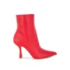 Rag & Co Women's Farnak Pleather Spool Heel Boots In Red By  In Red