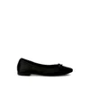 Rag & Co Fearless Satin Bow Embellished Ballerinas In Black